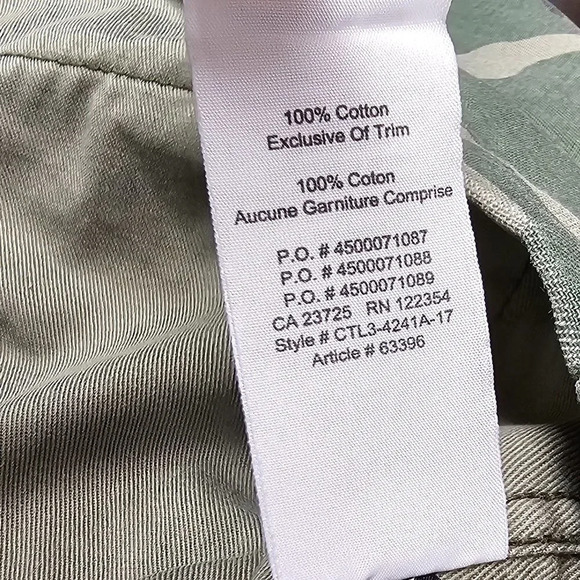 Aritzia TNA Minerva Camo Green Utility Jacket Cinch Waist Size XS - Picture 9 of 9